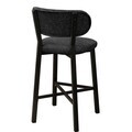 Scaun de bar, Hanah Home, Luna, 42x100x45 cm, Fier/Poliester/In, Antracit