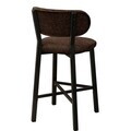 Scaun de bar, Hanah Home, Luna, 42x100x45 cm, Fier/Poliester/In, Maro