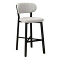 Scaun de bar, Hanah Home, Luna, 42x100x45 cm, Fier/Poliester/In, Crem