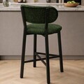 Scaun de bar, Hanah Home, Luna, 42x100x45 cm, Fier/Poliester/In, Verde