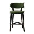 Scaun de bar, Hanah Home, Luna, 42x100x45 cm, Fier/Poliester/In, Verde