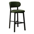 Scaun de bar, Hanah Home, Luna, 42x100x45 cm, Fier/Poliester/In, Verde