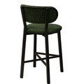 Scaun de bar, Hanah Home, Luna, 42x100x45 cm, Fier/Poliester/In, Verde