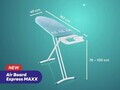 Masa de calcat, Leifheit, Air Board Express L Solid Maxx, 130x45 cm, albastru/alb