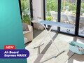 Masa de calcat, Leifheit, Air Board Express L Solid Maxx, 130x45 cm, albastru/alb