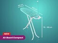 Masa de calcat, Leifheit, Air Board Compact M, 120x38 cm, turcoaz/alb