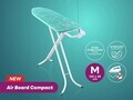 Masa de calcat, Leifheit, Air Board Compact M, 120x38 cm, turcoaz/alb