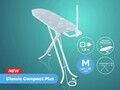 Masa de calcat, Leifheit, Classic M Compact Plus, 120x38 cm, albastru/alb
