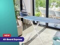 Masa de calcat, Leifheit, Air Board Express M Solid, 120x38 cm, albastru/alb
