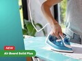 Masa de calcat, Leifheit, Air Board M Solid Plus, 120x38 cm, turcoaz/alb