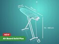 Masa de calcat, Leifheit, Air Board M Solid Plus, 120x38 cm, turcoaz/alb