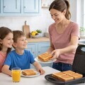 Sandwich maker Beper, 1400W, 26x32.5x10.8 cm, bachelita/otel, negru
