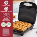 Sandwich maker Beper, 1400W, 26x32.5x10.8 cm, bachelita/otel, negru