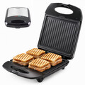Sandwich maker Beper, 1400W, 26x32.5x10.8 cm, bachelita/otel, negru