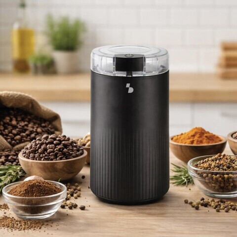 Rasnita electrica de cafea si condimente, Beper, 200W, 9.5x17.8 cm, negru