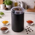 Rasnita electrica de cafea si condimente, Beper, 200W, 9.5x17.8 cm, negru