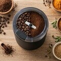 Rasnita electrica de cafea si condimente, Beper, 200W, 9.5x17.8 cm, negru