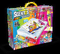 Set travel de activitati creative cu markere Jumbo parfumate, Scentos, multicolor