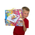 Set travel de activitati creative cu markere Jumbo parfumate, Scentos, multicolor