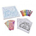 Set travel de activitati creative cu markere Jumbo parfumate, Scentos, multicolor