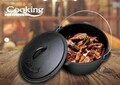 Ceaun cu capac Cooking by Heinner, 5.3L, 31x10 cm, fonta pura, negru