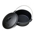Ceaun cu capac Cooking by Heinner, 5.3L, 31x10 cm, fonta pura, negru