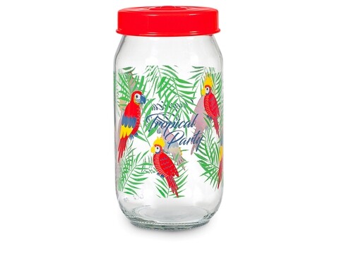 Tropical Tároló fedővel HO-ME, Ø9 x 19 cm, 1 L, palack