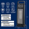 Aeroterma ceramica Beper, 21x19.5x53.5 cm, 2000W, ABS/metal, negru