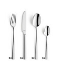 Set tacamuri 24 piese Amefa, Martin, inox 18/10, argintiu