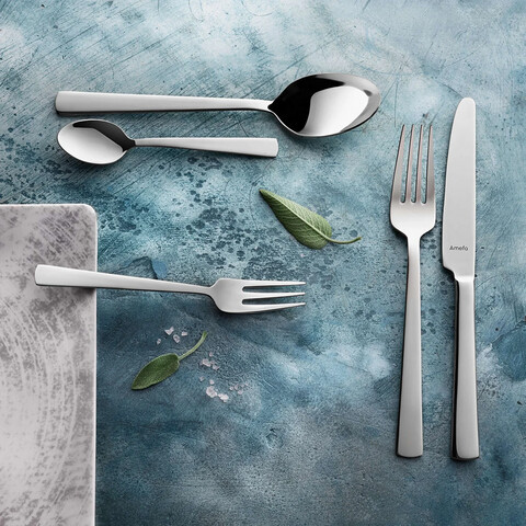 Set tacamuri 24 piese Amefa, Moderno, inox 18/10, argintiu