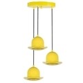 Lustra Mini Hat, Homemania, 3 x E27, 100W, galben