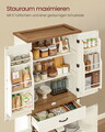 Bufet inalt cu 4 usi si 1 sertar, Country Style, Vasagle, 80x39.5x178.6 cm, MDF/PAL, alb rustic