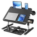 Masuta pentru laptop, Songmics, 56x40x25.5-36 cm, plastic/aluminiu, negru cerneala