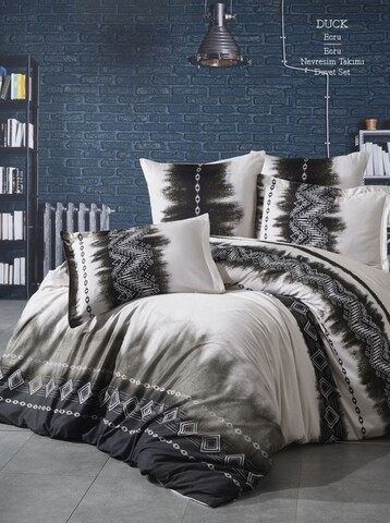 Lenjerie de pat dubla King Size, 4 piese, The Club Cotton, Duck, bumbac ranforce, 145 TC, multicolor