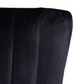 Fotoliu Mills, Homla, 75x42x74 cm, metal/catifea din poliester, negru