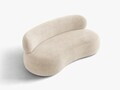 Canapea 3 locuri, Aura, Micadoni Home, 186x101x75 cm, tesatura Chenille, bej deschis