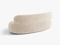 Canapea 3 locuri, Aura, Micadoni Home, 186x101x75 cm, tesatura Chenille, bej deschis