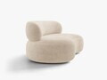 Canapea 3 locuri, Aura, Micadoni Home, 186x101x75 cm, tesatura Chenille, bej deschis