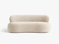 Canapea 3 locuri, Aura, Micadoni Home, 186x101x75 cm, tesatura Chenille, bej deschis