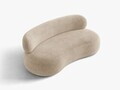 Canapea 3 locuri, Aura, Micadoni Home, 186x101x75 cm, tesatura Chenille, bej inchis