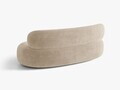 Canapea 3 locuri, Aura, Micadoni Home, 186x101x75 cm, tesatura Chenille, bej inchis