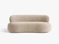 Canapea 3 locuri, Aura, Micadoni Home, 186x101x75 cm, tesatura Chenille, bej inchis