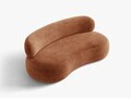 Canapea 3 locuri, Aura, Micadoni Home, 186x101x75 cm, tesatura Chenille, teracota
