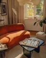 Canapea 3 locuri, Aura, Micadoni Home, 186x101x75 cm, tesatura Chenille, galben mustar