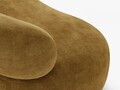Canapea 3 locuri, Aura, Micadoni Home, 186x101x75 cm, tesatura Chenille, galben mustar