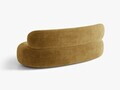 Canapea 3 locuri, Aura, Micadoni Home, 186x101x75 cm, tesatura Chenille, galben mustar