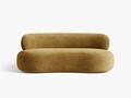 Canapea 3 locuri, Aura, Micadoni Home, 186x101x75 cm, tesatura Chenille, galben mustar
