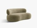 Canapea 3 locuri, Aura, Micadoni Home, 186x101x75 cm, tesatura Chenille, verde oliv deschis