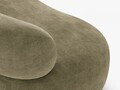 Canapea 3 locuri, Aura, Micadoni Home, 186x101x75 cm, tesatura Chenille, verde oliv deschis