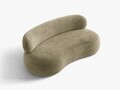 Canapea 3 locuri, Aura, Micadoni Home, 186x101x75 cm, tesatura Chenille, verde oliv deschis